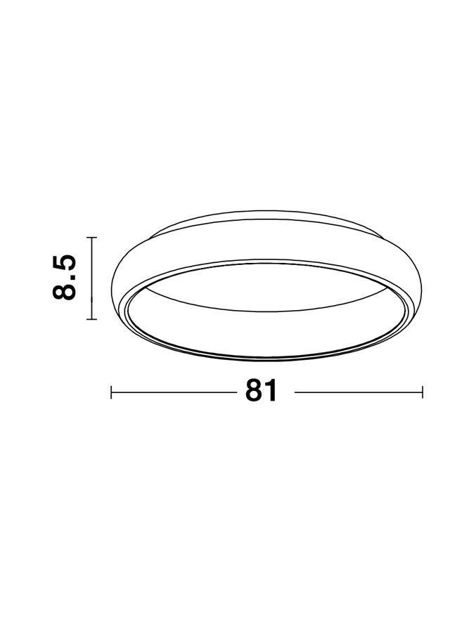 NV 8105607 D Stropní svítidlo ALBI bílý hliník a akryl LED 80W 230V 3000K IP20 stmívatelné - NOVA LUCE (obrázek 7)