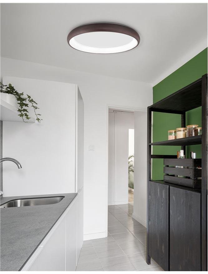 NV 8105612 Stropní svítidlo ALBI hnědý hliník a akryl LED 50W 230V 3000K IP20 stmívatelné - NOVA LUCE