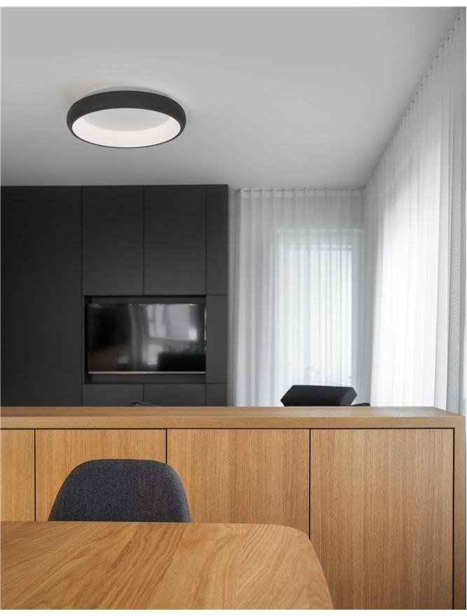 NV 8105616 Stropní svítidlo ALBI černý hliník a akryl LED 32W 230V 3000K IP20 stmívatelné - NOVA LUCE