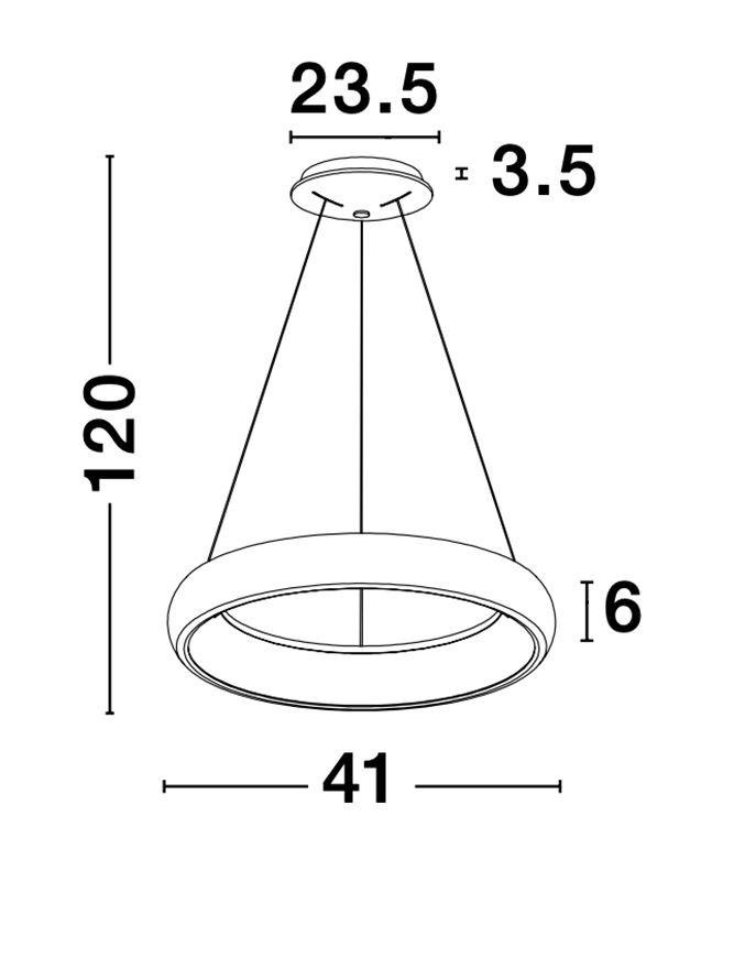 NV 8105620 Závěsné svítidlo ALBI černý hliník a akryl LED 32W 230V 3000K IP20 stmívatelné - NOVA LUCE (obrázek 6)