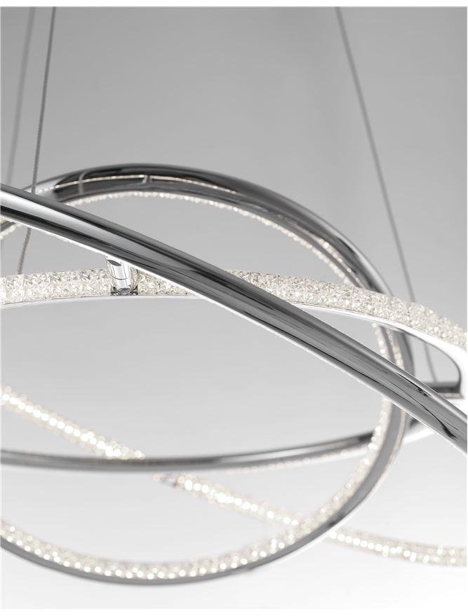 NV 8107401 Závěsné svítidlo LIVORNO chromovaný hliník a akryl nastavitelné LED 55W 230V 3000K IP20 - NOVA LUCE (obrázek 4)
