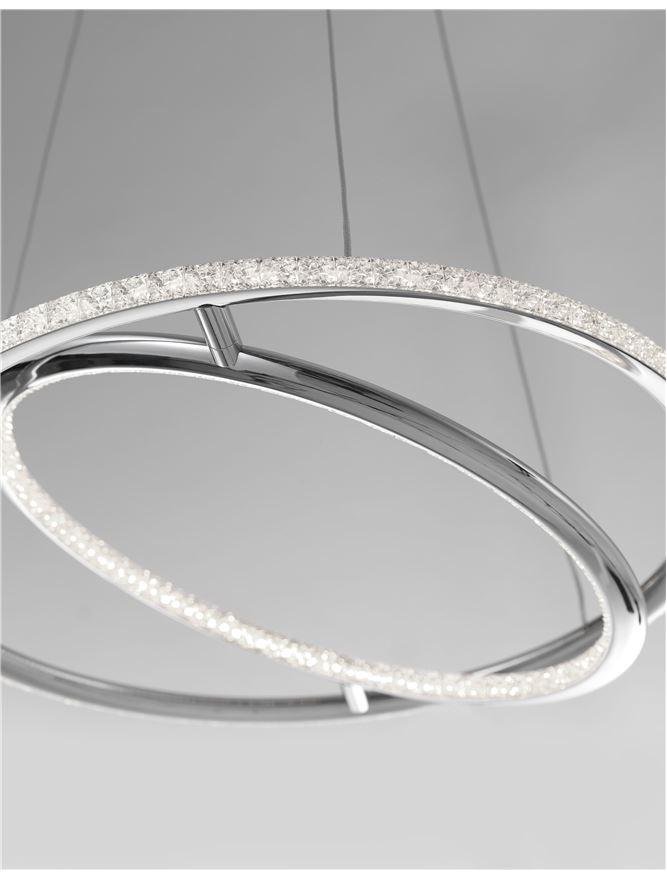 NV 8107402 Závěsné svítidlo LIVORNO chromovaný hliník a akryl nastavitelné LED 29W 230V 3000K IP20 - NOVA LUCE (obrázek 4)