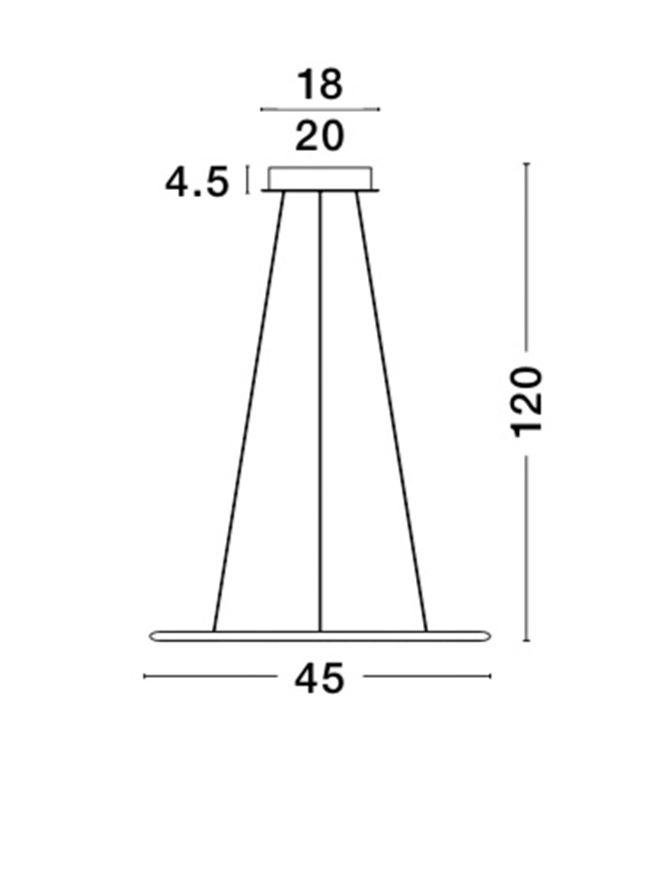 NV 8107402 Závěsné svítidlo LIVORNO chromovaný hliník a akryl nastavitelné LED 29W 230V 3000K IP20 - NOVA LUCE (obrázek 5)