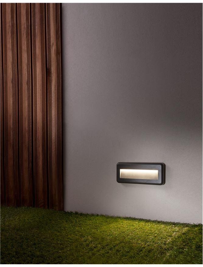 NV 812102 Venkovní nástěnné svítidlo PULSAR tmavě šedý ABS LED 4W 3000K 220-220V 38st. IP54 - NOVA LUCE