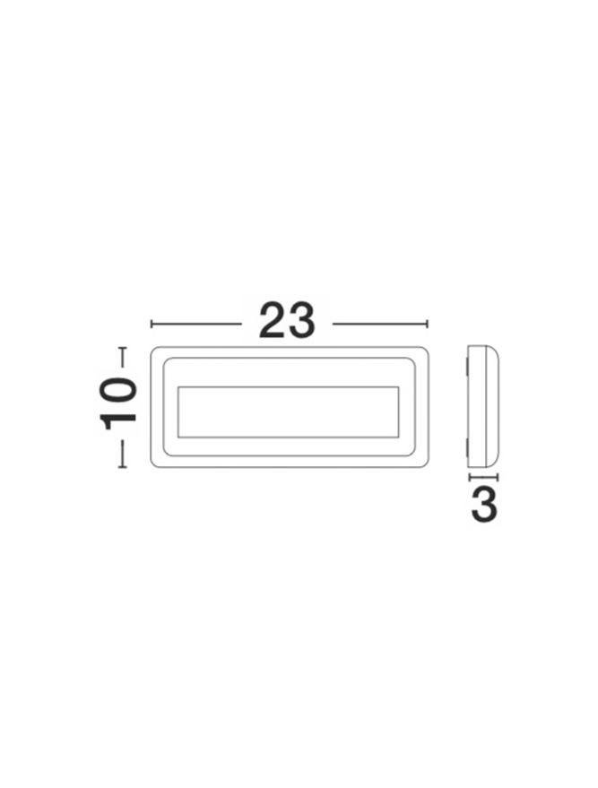 NV 812102 Venkovní nástěnné svítidlo PULSAR tmavě šedý ABS LED 4W 3000K 220-220V 38st. IP54 - NOVA LUCE (obrázek 3)