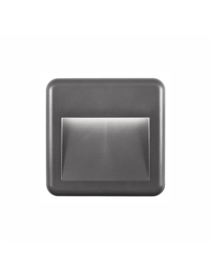 NV 812302 Venkovní nástěnné svítidlo PULSAR tmavě šedý ABS LED 4W 3000K 220-220V 32st. IP54 - NOVA LUCE