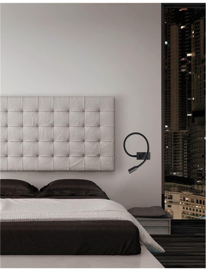 NV 8126582 Bodové svítidlo GENEVA černý hliník LED 3W 3200K nastavitelné s vypínačem - NOVA LUCE
