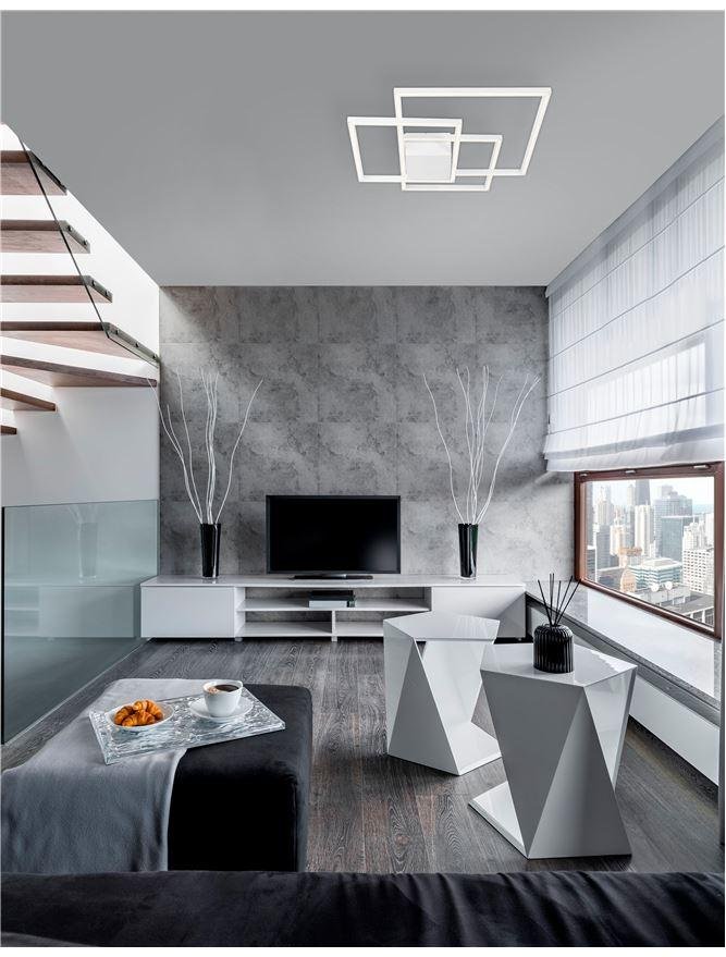 NV 8160161 Stropní svítidlo BILBAO bílý hliník a akryl LED 42W 230V 3000K IP20 - NOVA LUCE