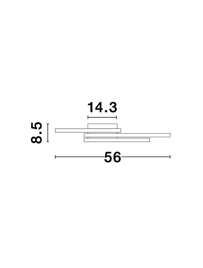 NV 8160161 Stropní svítidlo BILBAO bílý hliník a akryl LED 42W 230V 3000K IP20 - NOVA LUCE (obrázek 6)