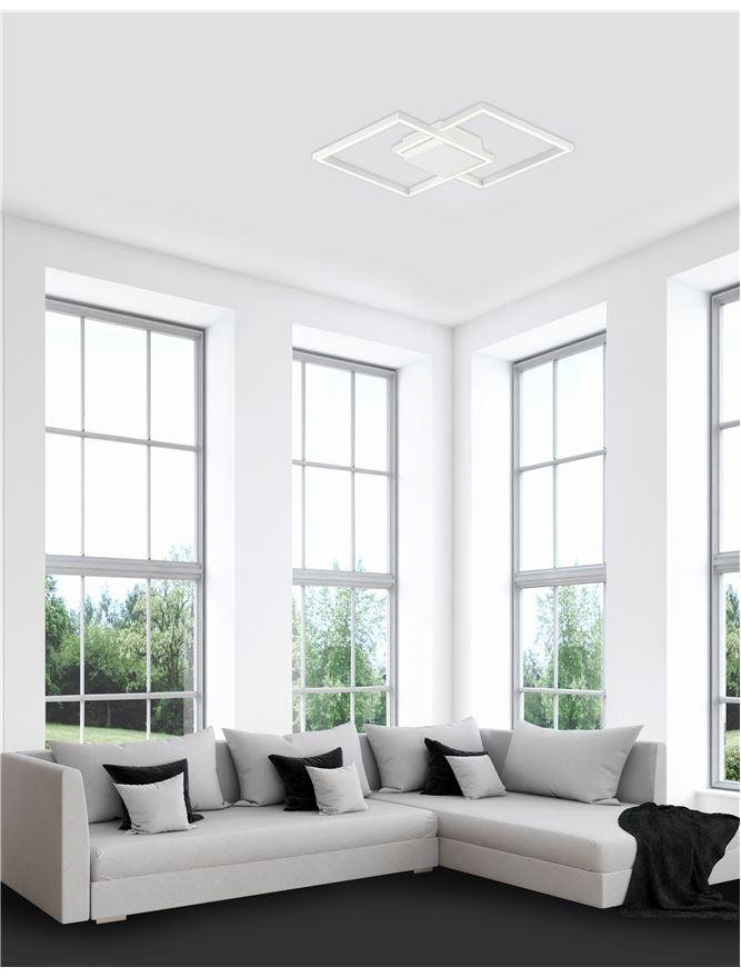 NV 8160162 Stropní svítidlo BILBAO bílý hliník a akryl LED 25W 230V 3000K IP20 - NOVA LUCE