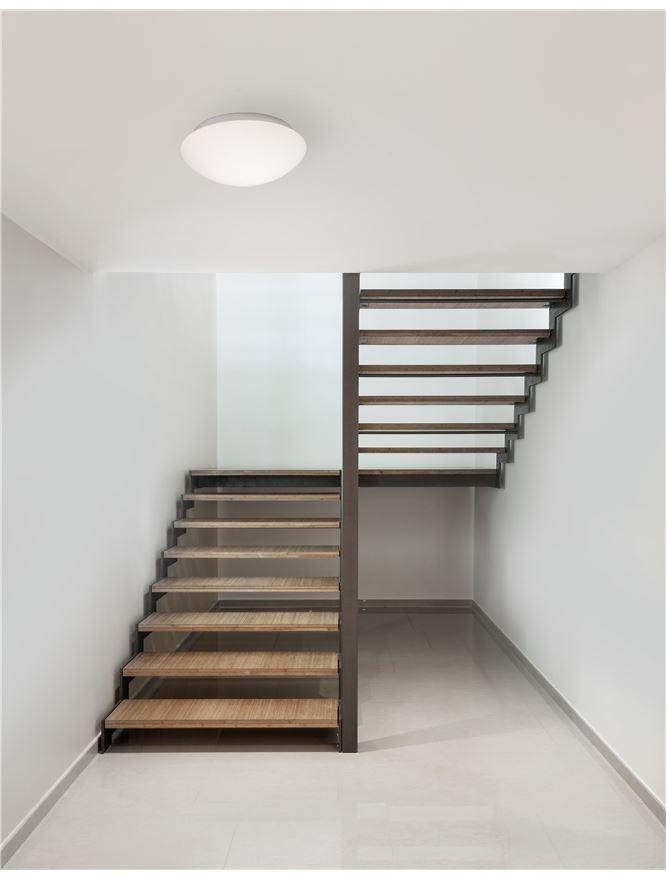 NV 832401 Stropní svítidlo BREST stropní svítidlo bílé opálové sklo a kov E27 2x12W - NOVA LUCE