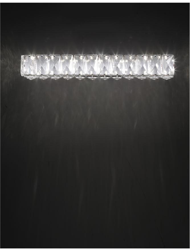 NV 83399202 Nástěnné svítidlo CORONA chromovaný hliník K9 křišťál LED 8W 230V 3000K IP20 - NOVA LUCE