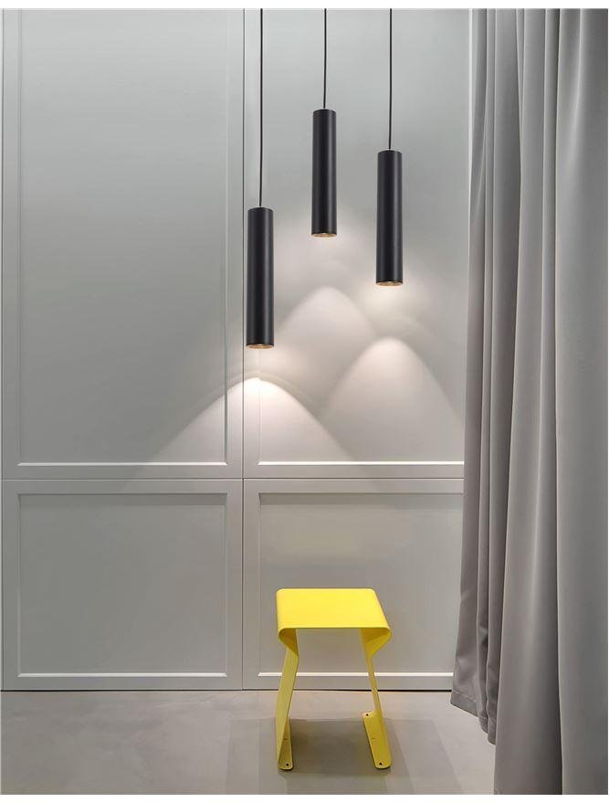NV 834870 Závěsné svítidlo GIA černý hliník GU10 1x10W 230V IP20 bez žárovky - NOVA LUCE