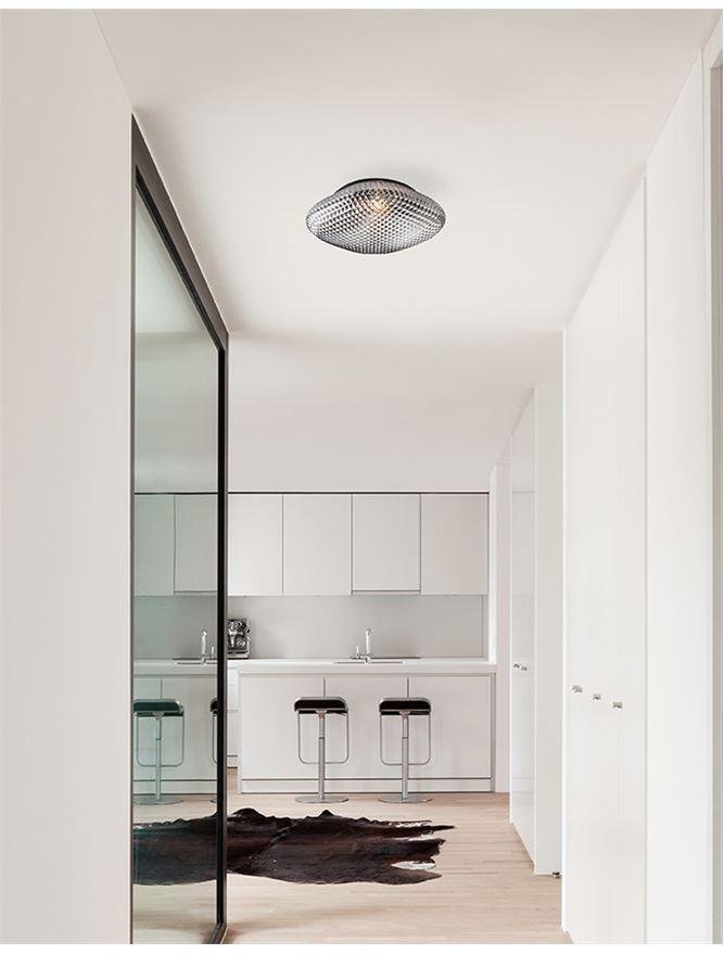 Levně NV 838124 Stropní svítidlo SENS stropní svítidlo šedé sklo E27 1x12W - NOVA LUCE