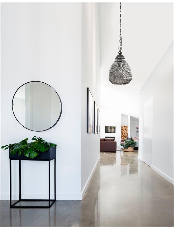 NV 8381442 Závěsné svítidlo TOULON šedé sklo tmavě hnědá základna a řetěz E27 1x12W IP20 bez žárovky - NOVA LUCE