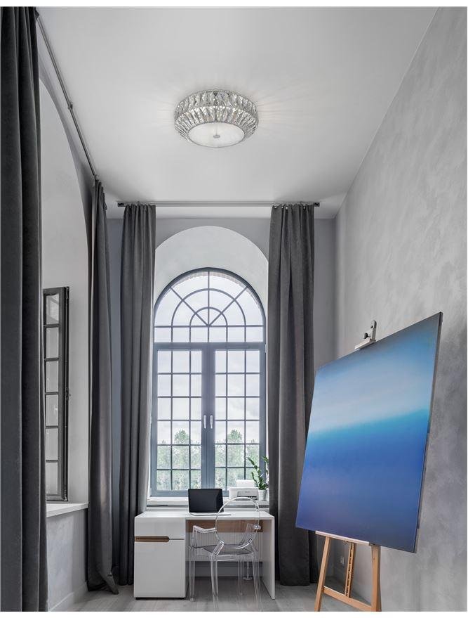 NV 8501651 Stropní svítidlo VALENCE čirý křišťál a bílé sklo G9 6x5W 230V IP20 bez žárovky - NOVA LUCE