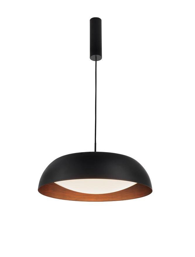 NV 86009 Závěsné svítidlo LANDON černý hliník zvenku měď uvnitř a akryl LED 40W 3000K IP20 stmívatelné - NOVA LUCE (obrázek 2)
