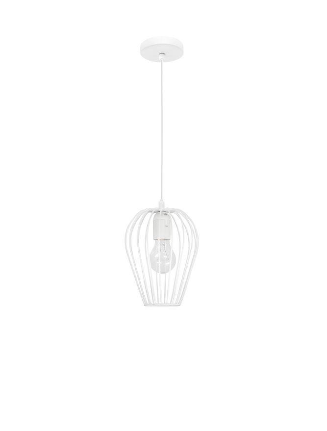 NV 8809702 Závěsné svítidlo SAGE kov, bílá a bílý kabel, E27 1x12W - NOVA LUCE