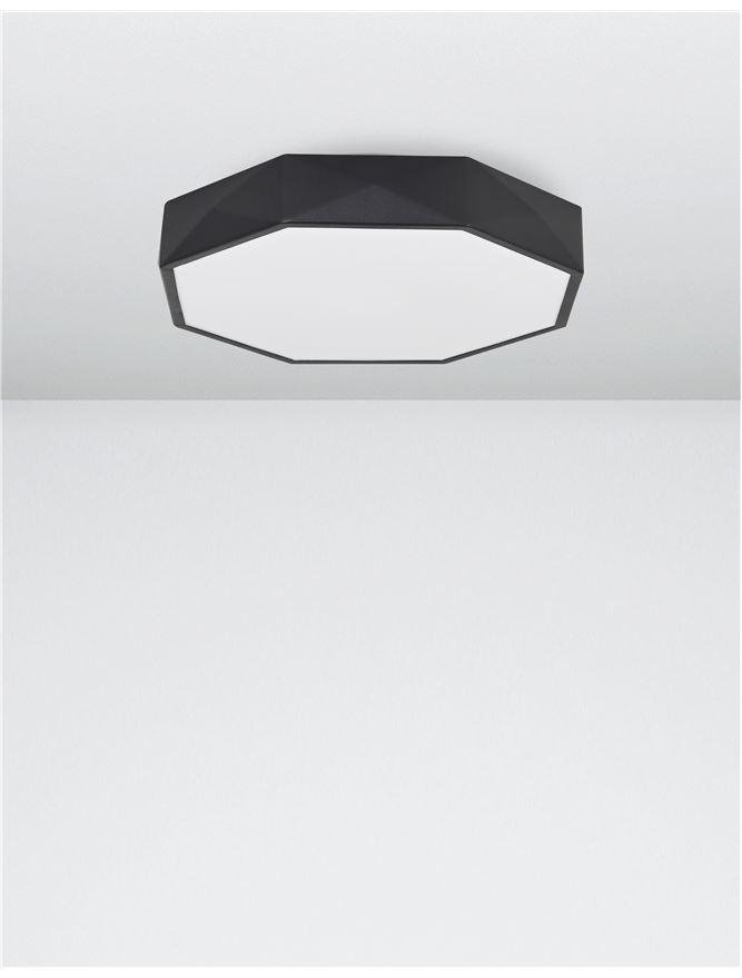 NV 9001491 Stropní svítidlo EBEN černý hliník matný bílý akrylový difuzor LED 24W 230V 3000K IP20 - NOVA LUCE (obrázek 3)