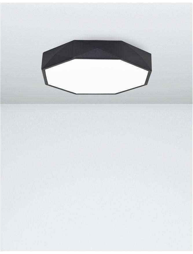 NV 9001491 Stropní svítidlo EBEN černý hliník matný bílý akrylový difuzor LED 24W 230V 3000K IP20 - NOVA LUCE (obrázek 4)