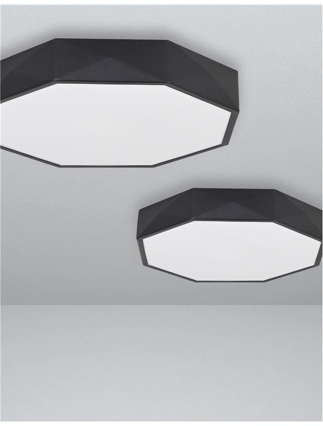 NV 9001491 Stropní svítidlo EBEN černý hliník matný bílý akrylový difuzor LED 24W 230V 3000K IP20 - NOVA LUCE (obrázek 5)