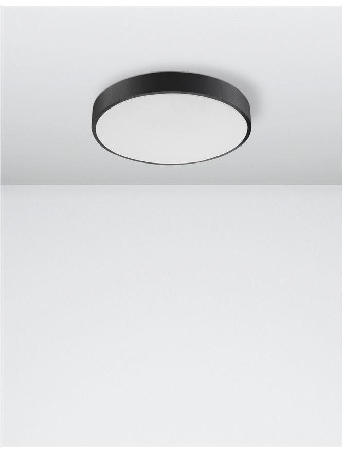 NV 9001531 Stropní svítidlo HADON černý hliník matný bílý akrylový difuzor LED 24W 230V 3000K IP20 - NOVA LUCE