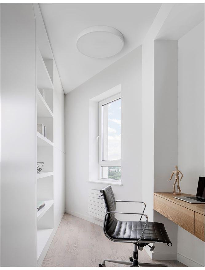 Levně NV 9001532 Stropní svítidlo HADON bílý hliník matný bílý akrylový difuzor LED 24W 230V 3000K IP20 - NOVA LUCE