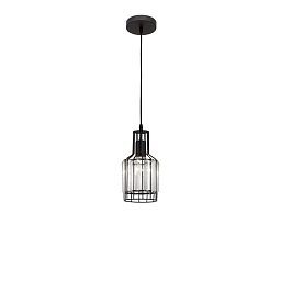 Obrázek pro produkt Závěsné svítidlo CARTER černý hliník a křišťál E27 1x12W 230V IP20 bez žárovky - NOVA LUCE