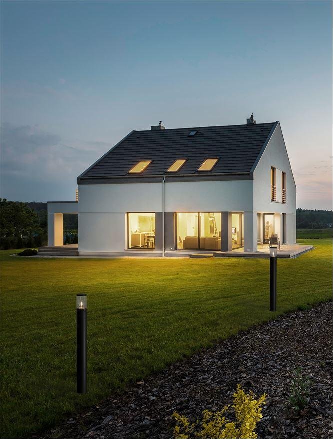 NV 9002875 Venkovní sloupkové svítidlo CETERA černý hliník a akryl E27 1x12W 220-240V IP54 bez žárovky - NOVA LUCE