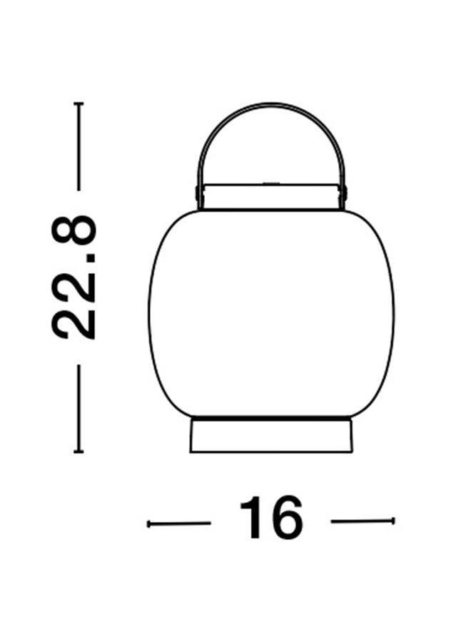 NV 9002876 Venkovní stolní lampa JIGRA černý hliník a akryl LED 2W 3000K 3,7V 306st. IP54 vypínač na těle / USB kabel - NOVA LUCE (obrázek 12)