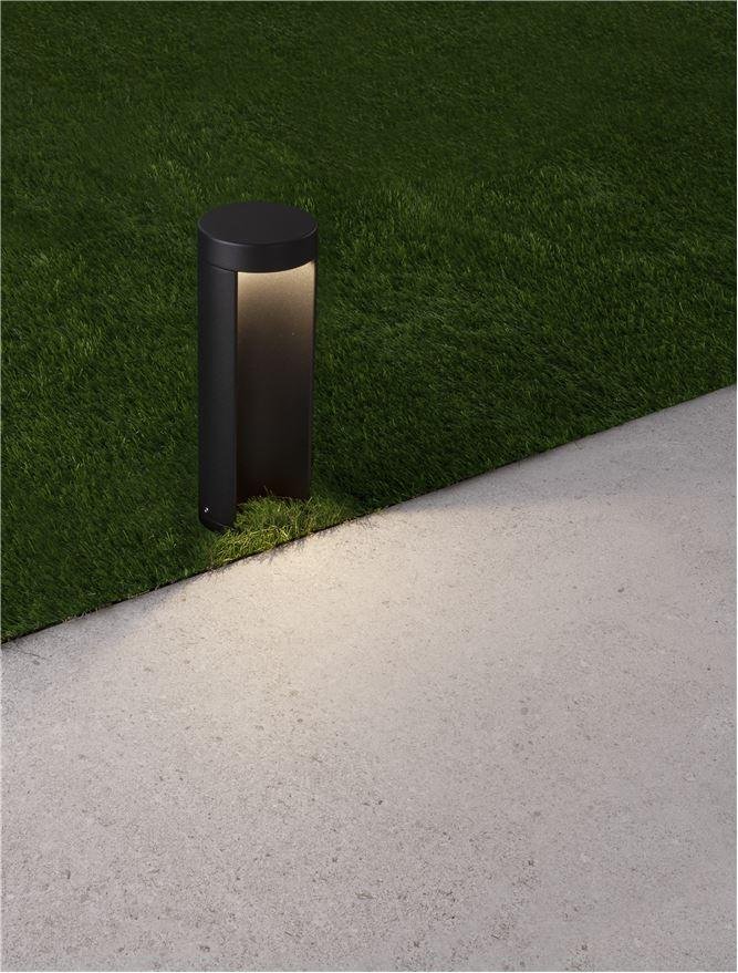 NV 9002878 Venkovní sloupkové svítidlo TIEN černý hliník a čiré sklo LED 8.5W 3000K 200-240V 55st. IP54 - NOVA LUCE