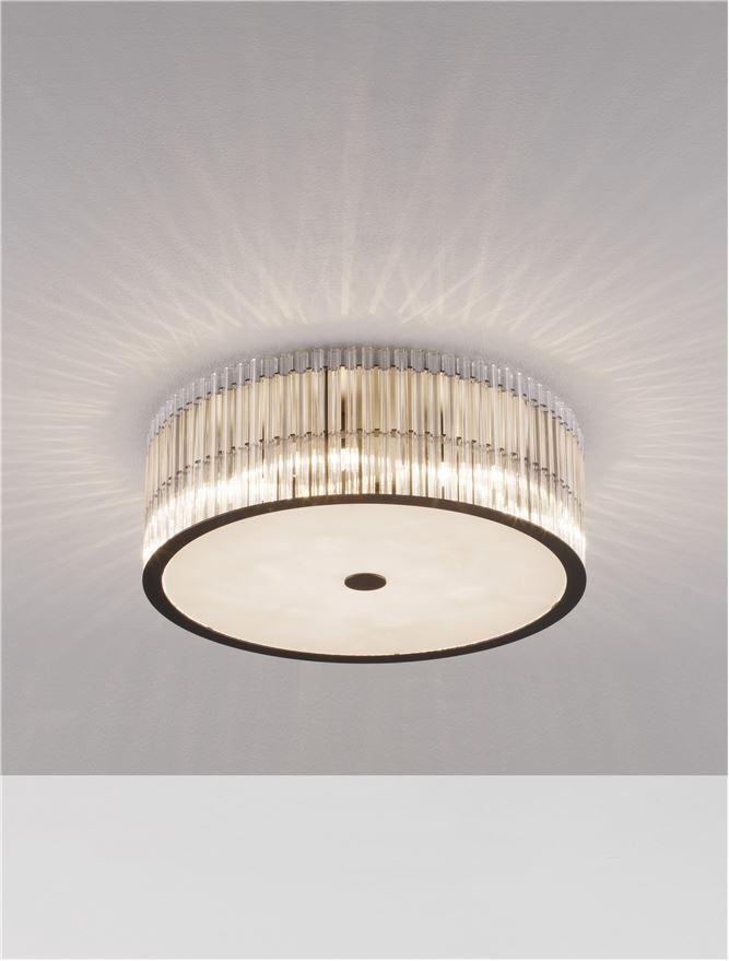 NV 9006058 Stropní svítidlo BAROK závěsné svítidlo matná černá a čiré sklo G9 - NOVA LUCE (obrázek 4)