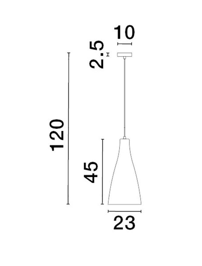 NV 9009231 Závěsné svítidlo LIVTAR chromovaný kov sklo s přechodem E27 1x12W 230V IP20 bez žárovky - NOVA LUCE (obrázek 5)