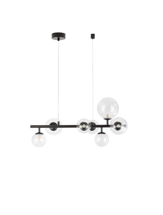 NV 9009250 Závěsné svítidlo ODILLIA matný černý kov a sklo G9 7x6W 230V IP20 bez žárovky - NOVA LUCE (obrázek 2)
