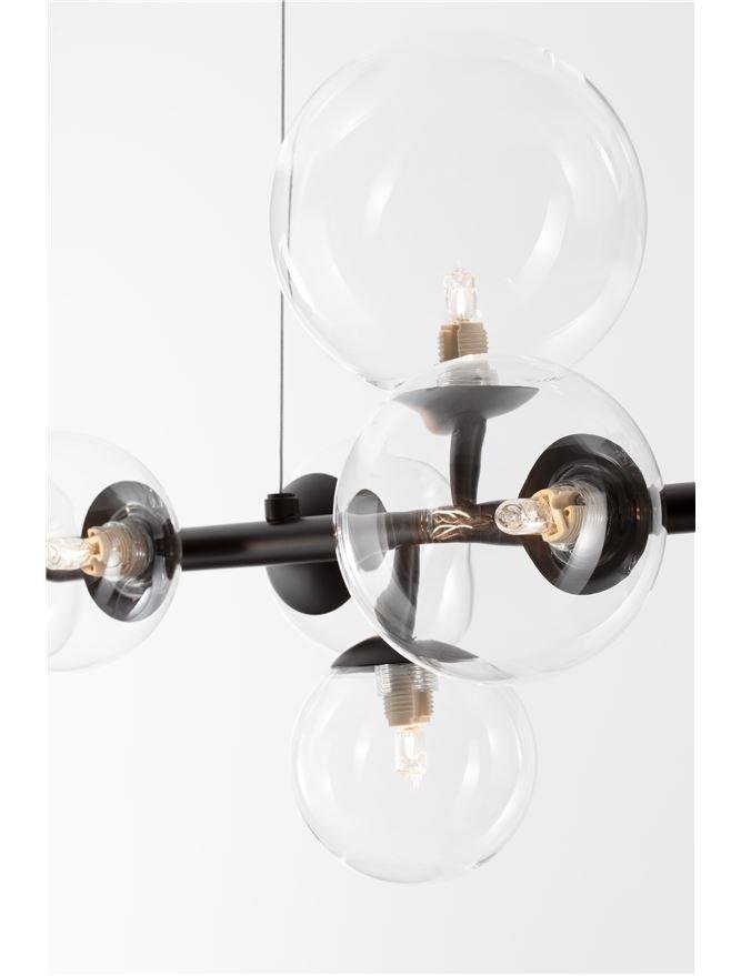 NV 9009250 Závěsné svítidlo ODILLIA matný černý kov a sklo G9 7x6W 230V IP20 bez žárovky - NOVA LUCE (obrázek 7)