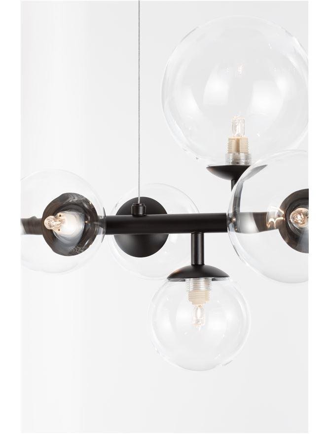 NV 9009250 Závěsné svítidlo ODILLIA matný černý kov a sklo G9 7x6W 230V IP20 bez žárovky - NOVA LUCE (obrázek 8)