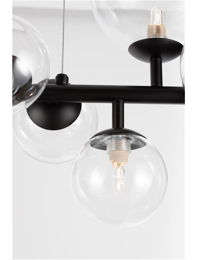 NV 9009250 Závěsné svítidlo ODILLIA matný černý kov a sklo G9 7x6W 230V IP20 bez žárovky - NOVA LUCE (obrázek 9)