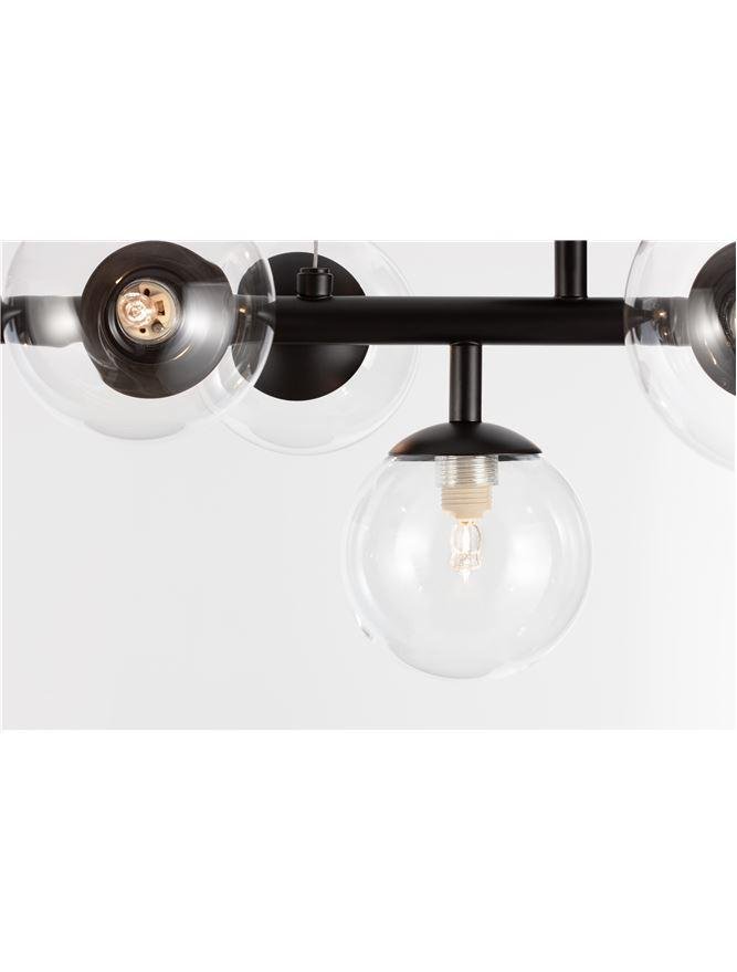 NV 9009250 Závěsné svítidlo ODILLIA matný černý kov a sklo G9 7x6W 230V IP20 bez žárovky - NOVA LUCE (obrázek 11)