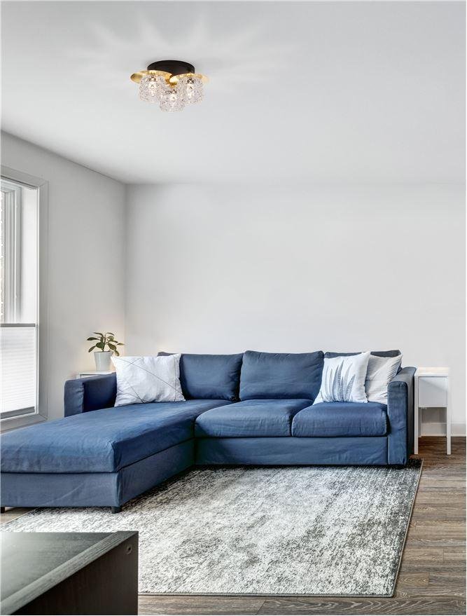 NV 9009293 Stropní svítidlo LAWAN lesklá zlatá a matný černý kov strukturované sklo E14 3x5W 230V IP20 bez žárovky - NOVA LUCE