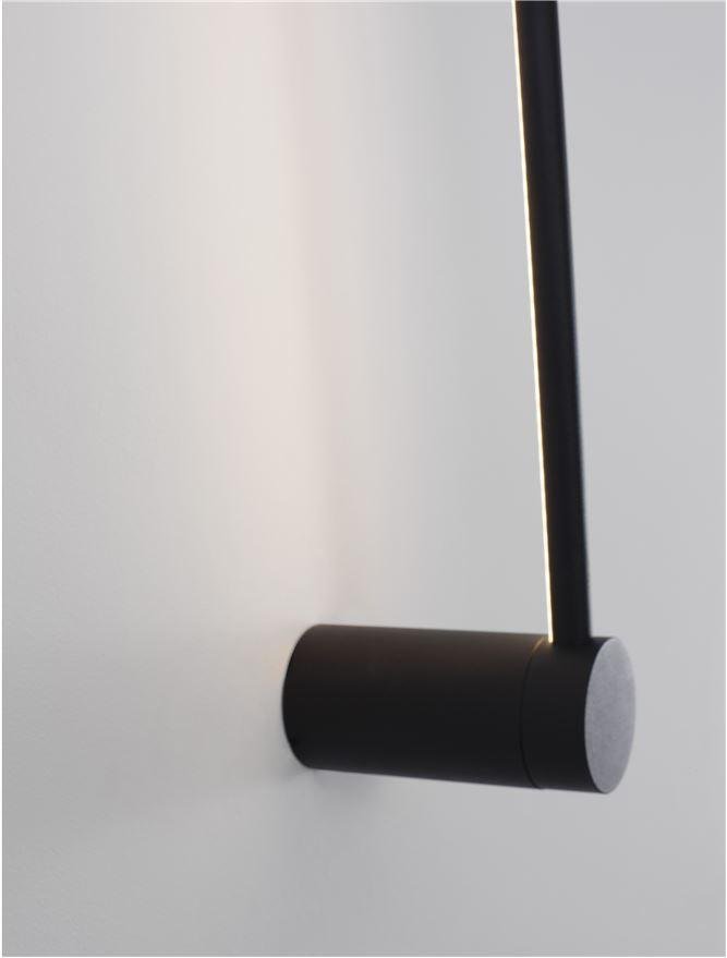 NV 9009322 Nástěnné svítidlo SYNTHESI černý hliník a akryl LED 18W 230V 3000K IP20 - NOVA LUCE (obrázek 4)