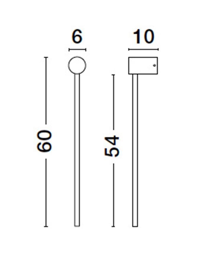 NV 9009322 Nástěnné svítidlo SYNTHESI černý hliník a akryl LED 18W 230V 3000K IP20 - NOVA LUCE (obrázek 5)