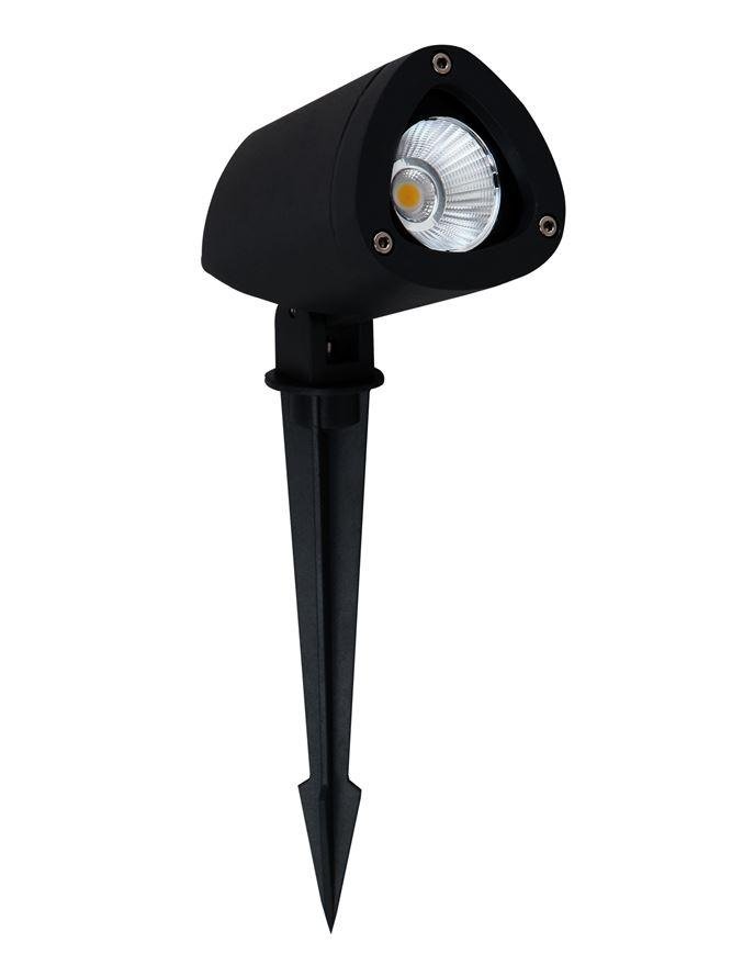 NV 9010005 Venkovní svítidlo s bodcem INSIDE černý hliník a sklo LED 7W 3000K 220-240V 24st. IP65 - NOVA LUCE