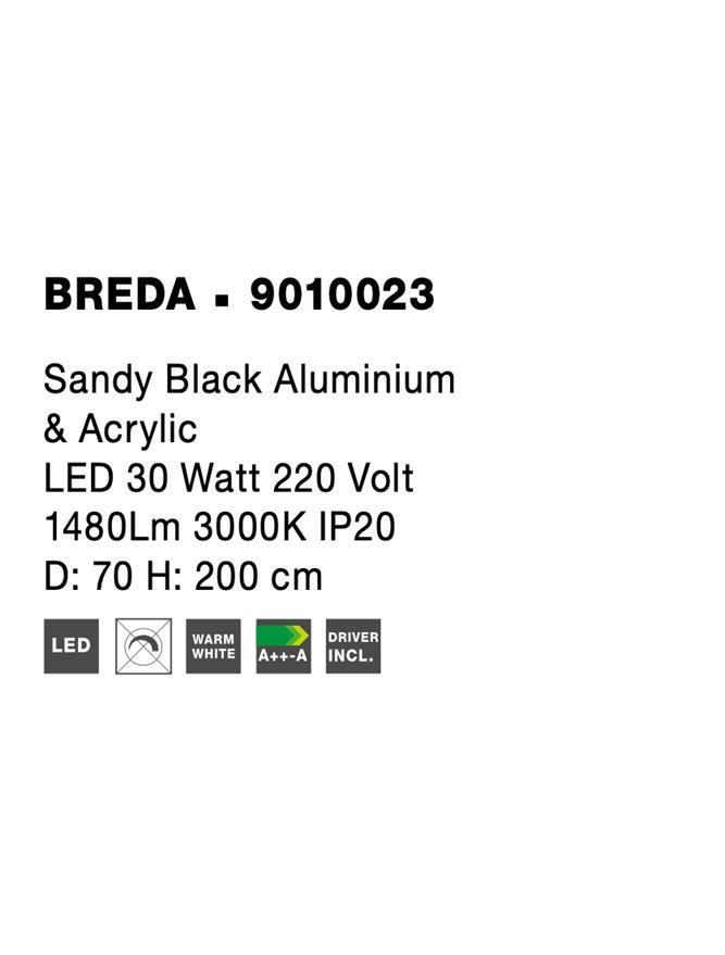NV 9010023 Závěsné svítidlo BREDA černý hliník a akryl LED 30W 220V 3000K IP20 - NOVA LUCE (obrázek 9)