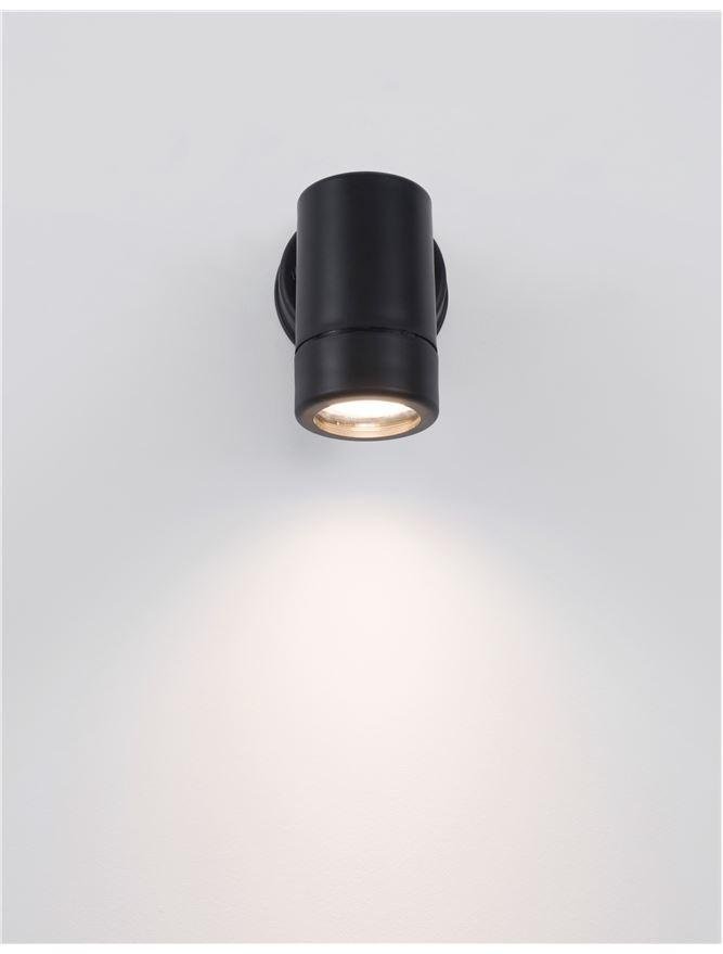 NV 9010602 Venkovní nástěnné svítidlo LIMBIO černý ABS skleněný difuzor GU10 1x7W bez žárovky IP44 světlo dolů - NOVA LUCE