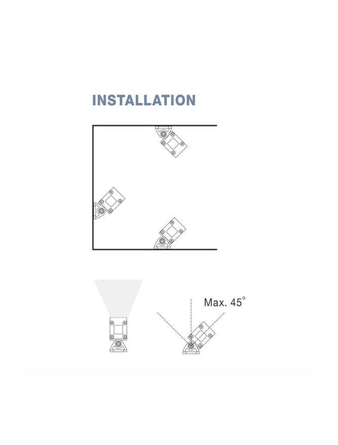NV 9011102 WALL WASHER nikl satén hliník a sklo LED Chip Philips 15W 3000K DC24V 30st. IP67 - NOVA LUCE (obrázek 5)