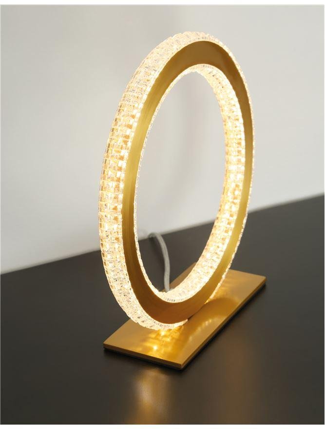 NV 9011136 Stolní lampa CILION zlatý mosazný hliník a akryl LED 20W 230V 2953K IP20 - NOVA LUCE