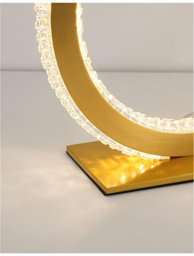 NV 9011136 Stolní lampa CILION zlatý mosazný hliník a akryl LED 20W 230V 2953K IP20 - NOVA LUCE (obrázek 5)