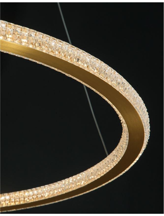 NV 9011138 Závěsné svítidlo CILION zlatý mosazný hliník a akryl LED 48W 230V 2935K IP20 stmívatelné - NOVA LUCE
