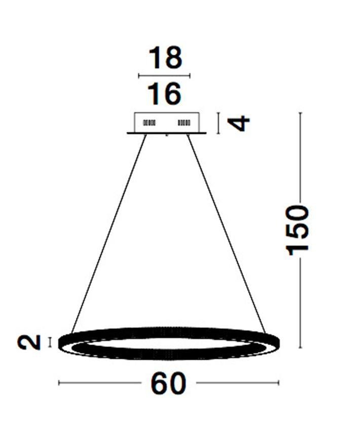 NV 9011138 Závěsné svítidlo CILION zlatý mosazný hliník a akryl LED 48W 230V 2935K IP20 stmívatelné - NOVA LUCE (obrázek 5)