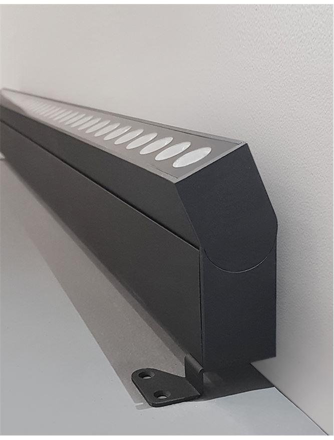 NV 9011162 WALL WASHER černý hliník a sklo LED Chip Cree 48W 3000K DC24V nastavitelné 30st. IP67 Max Power 300W - NOVA LUCE